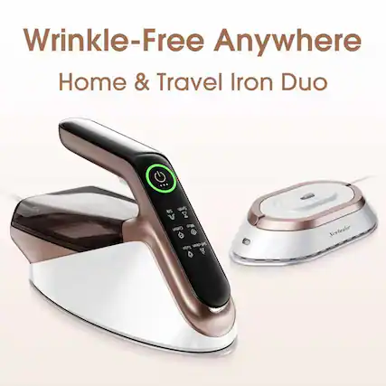 Wrinkle-Free Anywhere Home & Travel Iron Duo RS 8 Cotton yoNA 2 ong 24-003 Newbealer