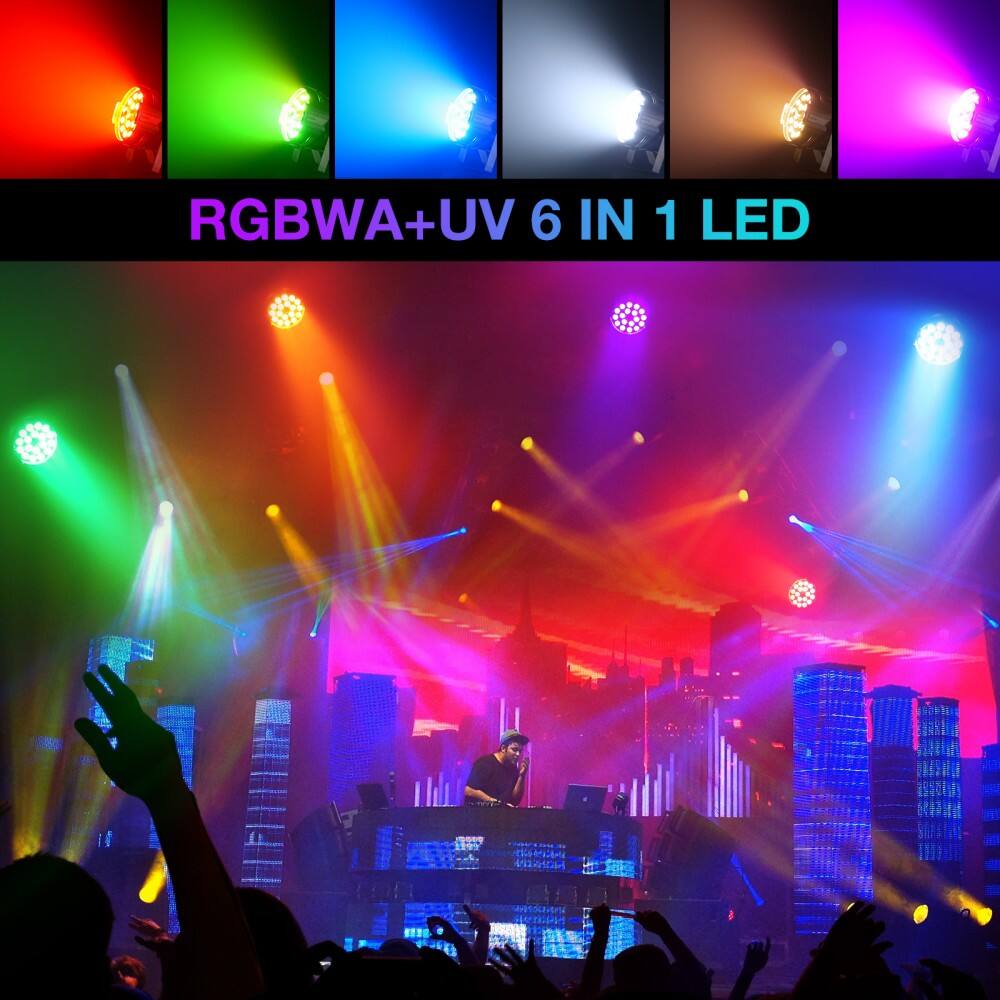 RGBWA+UV 6 IN 1 LED