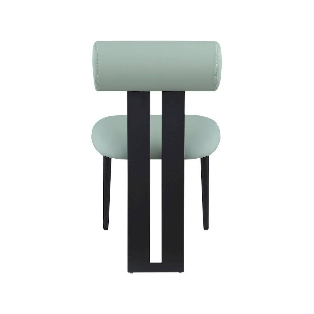 Alt View 1. Meridian Furniture - Dario Mint Vegan Leather Dining Chair, Set of 2 - Blue.