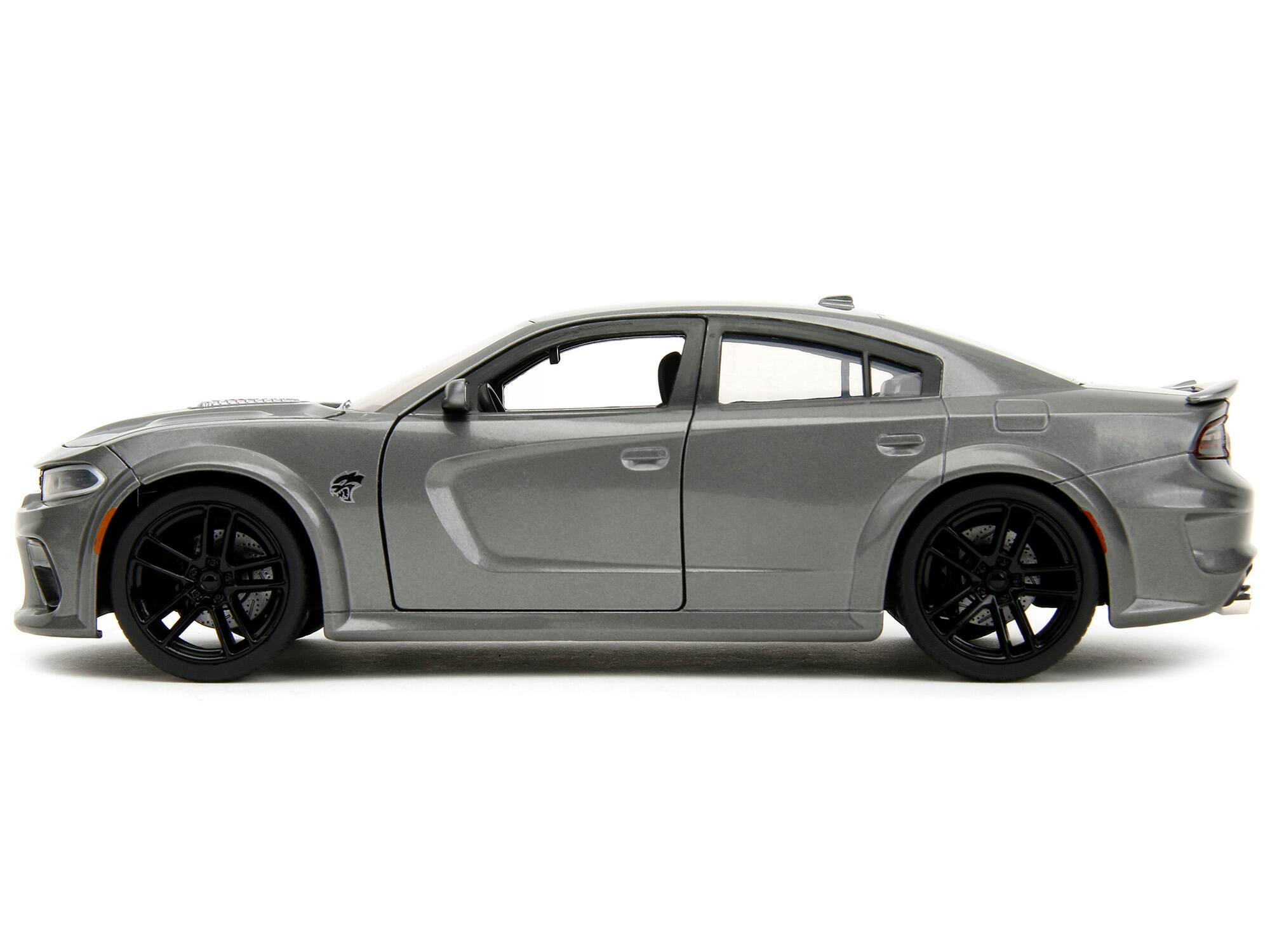 Back. Jada - 2021 Dodge Charger SRT Hellcat Gray Metallic "Fast X" (2023) Movie "Fast & Furious" Series 1/24 - Gray Metallic.