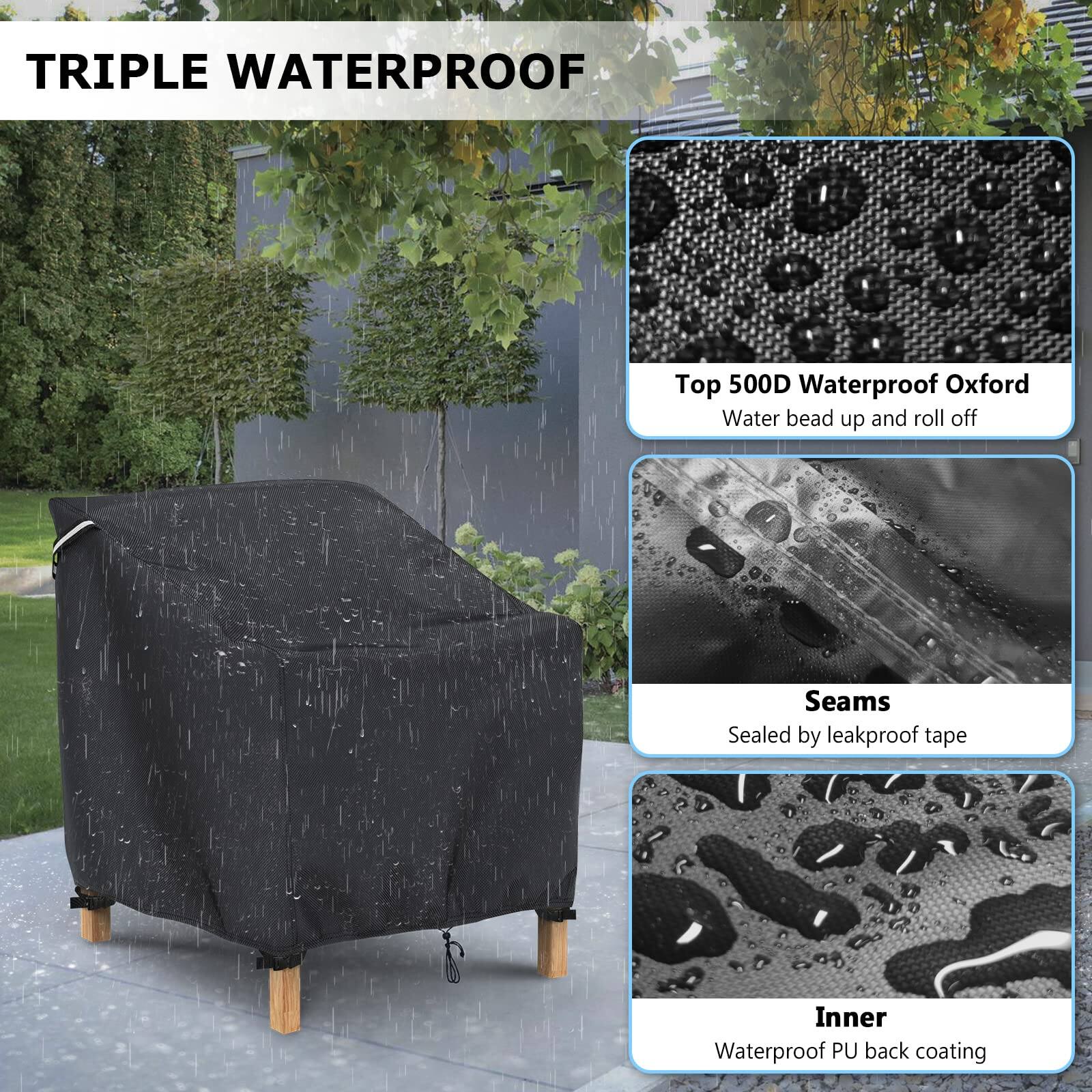 TRIPLE WATERPROOF

Top 500D Waterproof Oxford  
Water bead up and roll off

Seams  
Sealed by leakproof tape

Inner  
Waterproof PU back coating