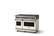 Angle. Viking - 48 in. Wide 8 Burner Dual Fuel Sealed Burner Range-LP - Pure White.