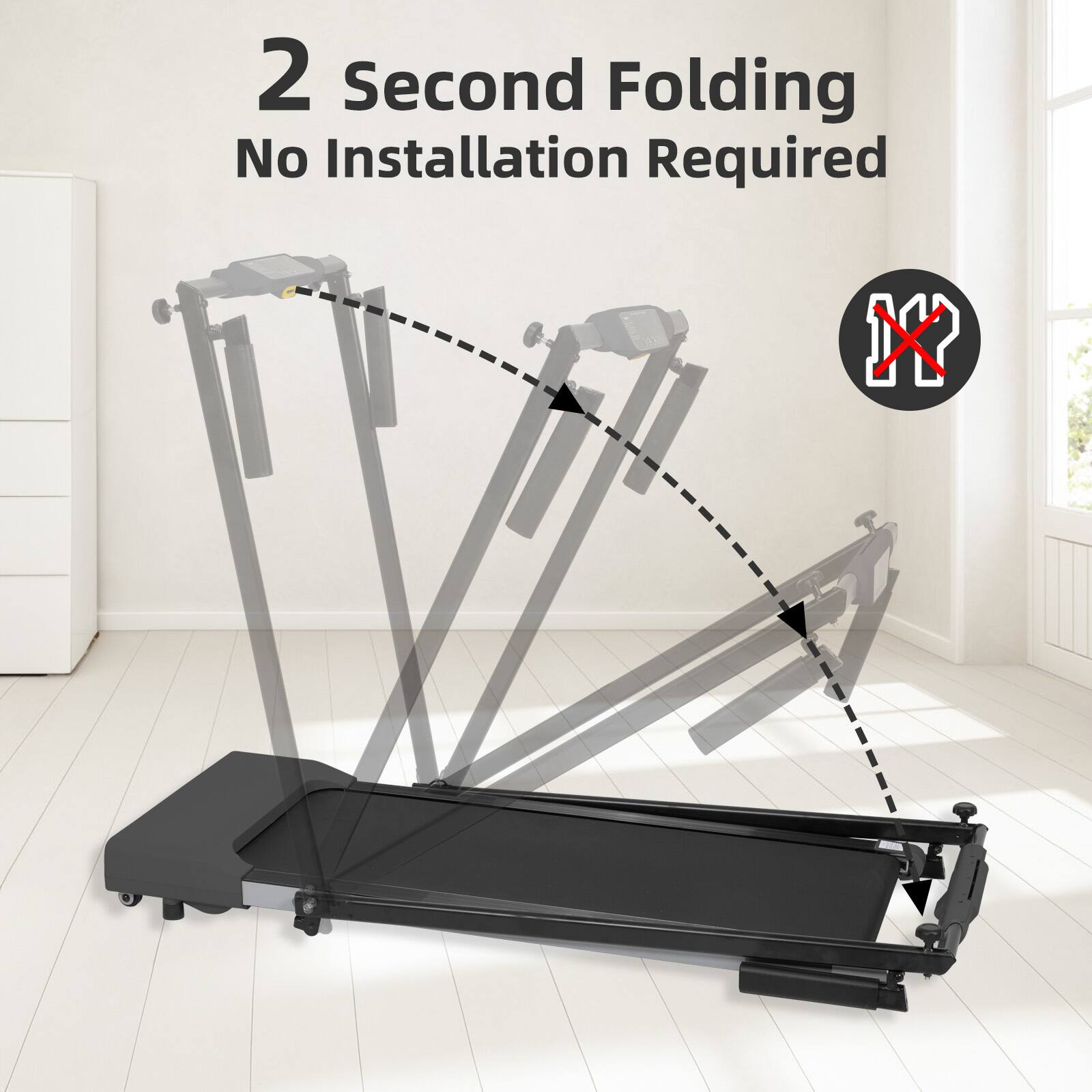 2 Second Folding  
No Installation Required