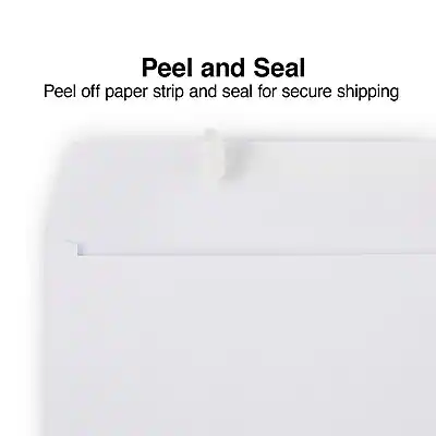 Peel and Seal

Peel off paper strip and seal for secure shipping