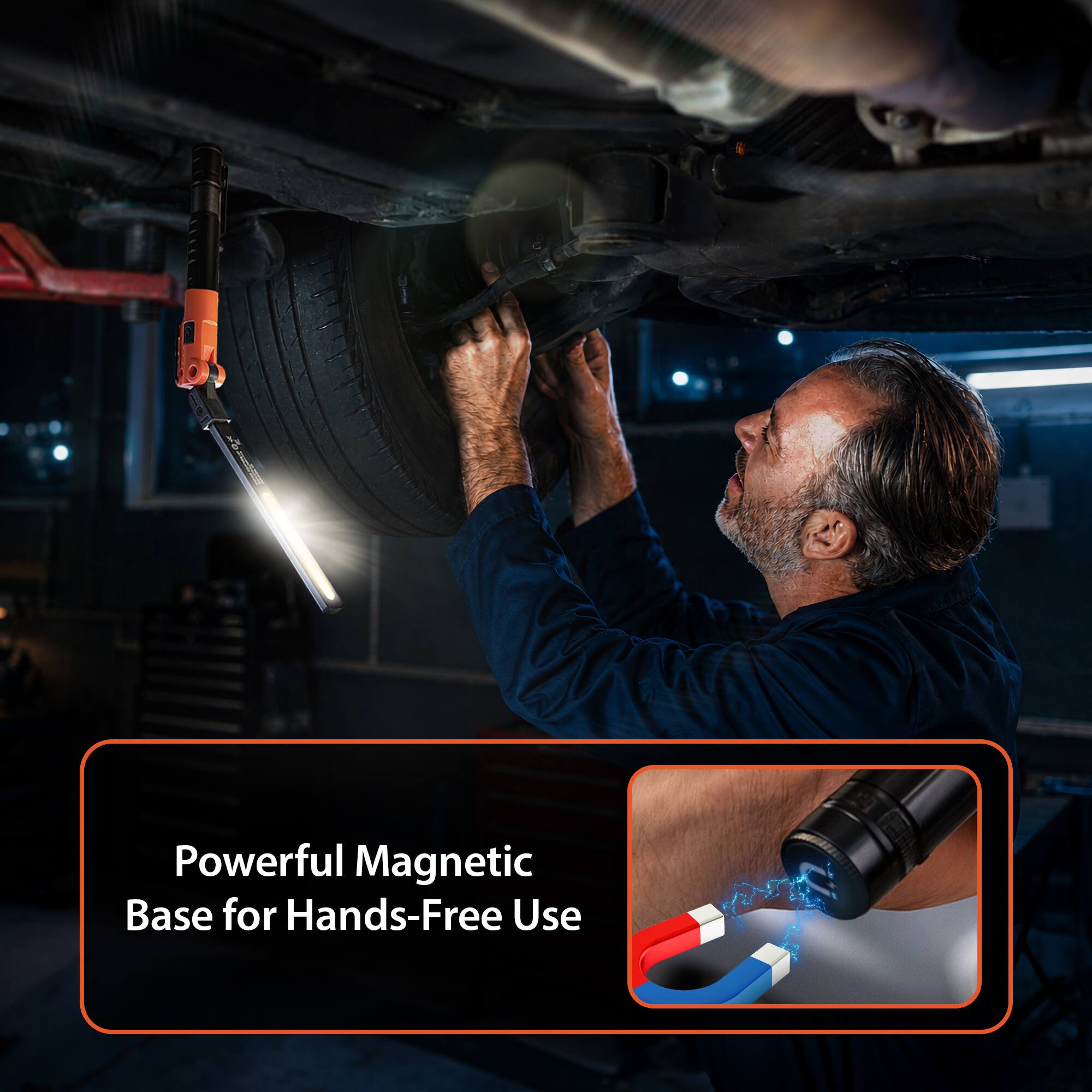 Powerful Magnetic Base for Hands-Free Use