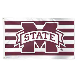 WinCraft - Mississippi State Bulldogs 3' x 5' Single-Sided Deluxe Stripes Flag - Multicolor