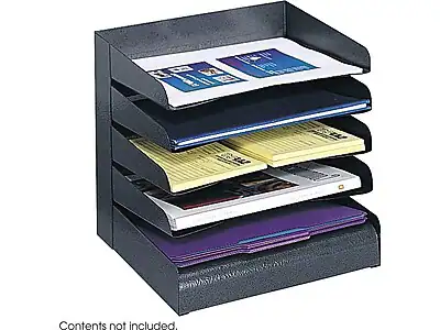 Safco 5 Compartments Steel File Organizer Black 3127BL - Best Buy