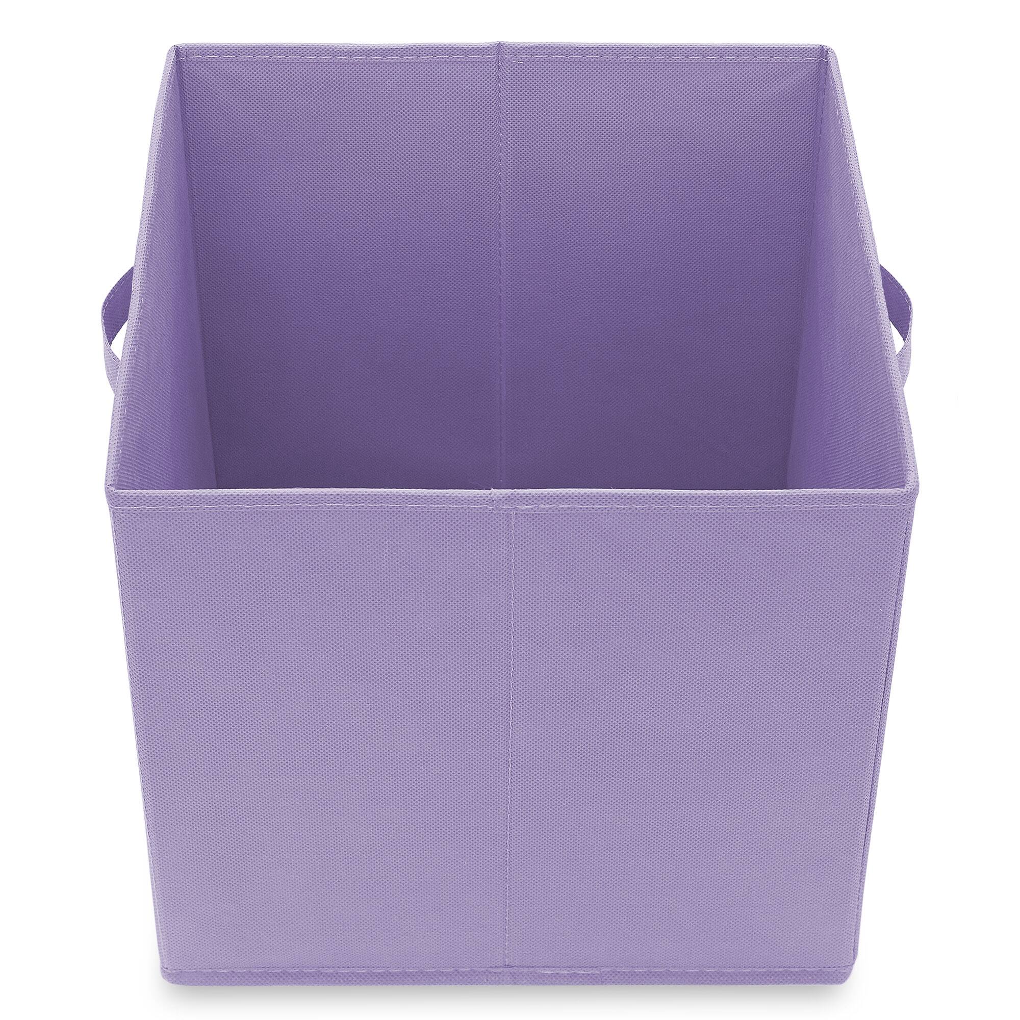Alt View 3. Casafield - (Set of 12) Collapsible Fabric Cubes - Storage Bins - Lavender.