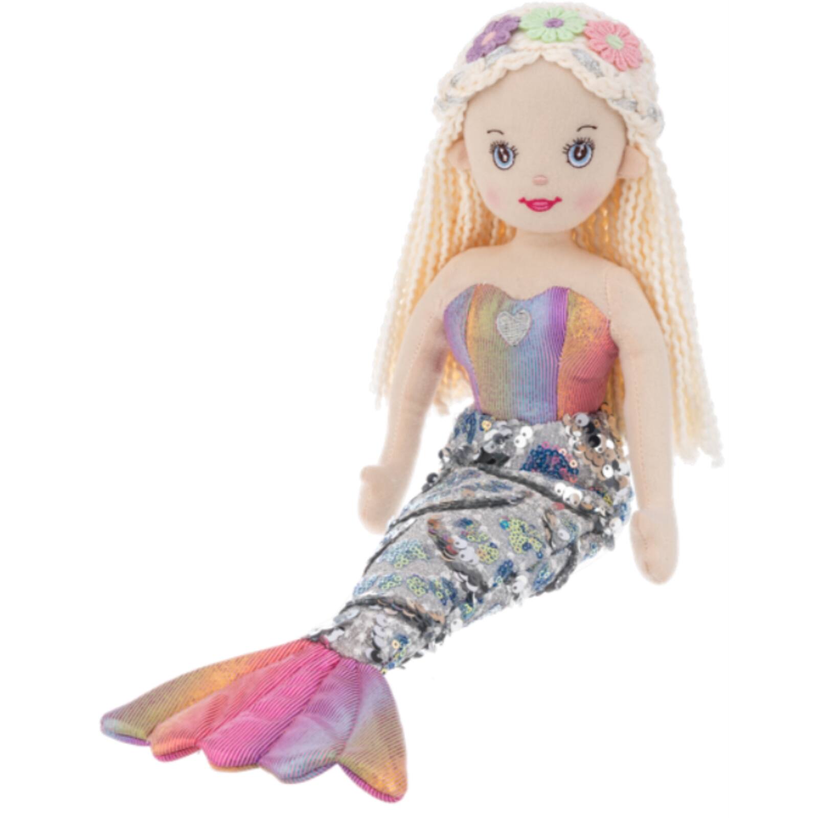 Front. Ganz - Ganz Shimmer Cove Mermaid Shelly Plush Stuffed Animal 18 inch.