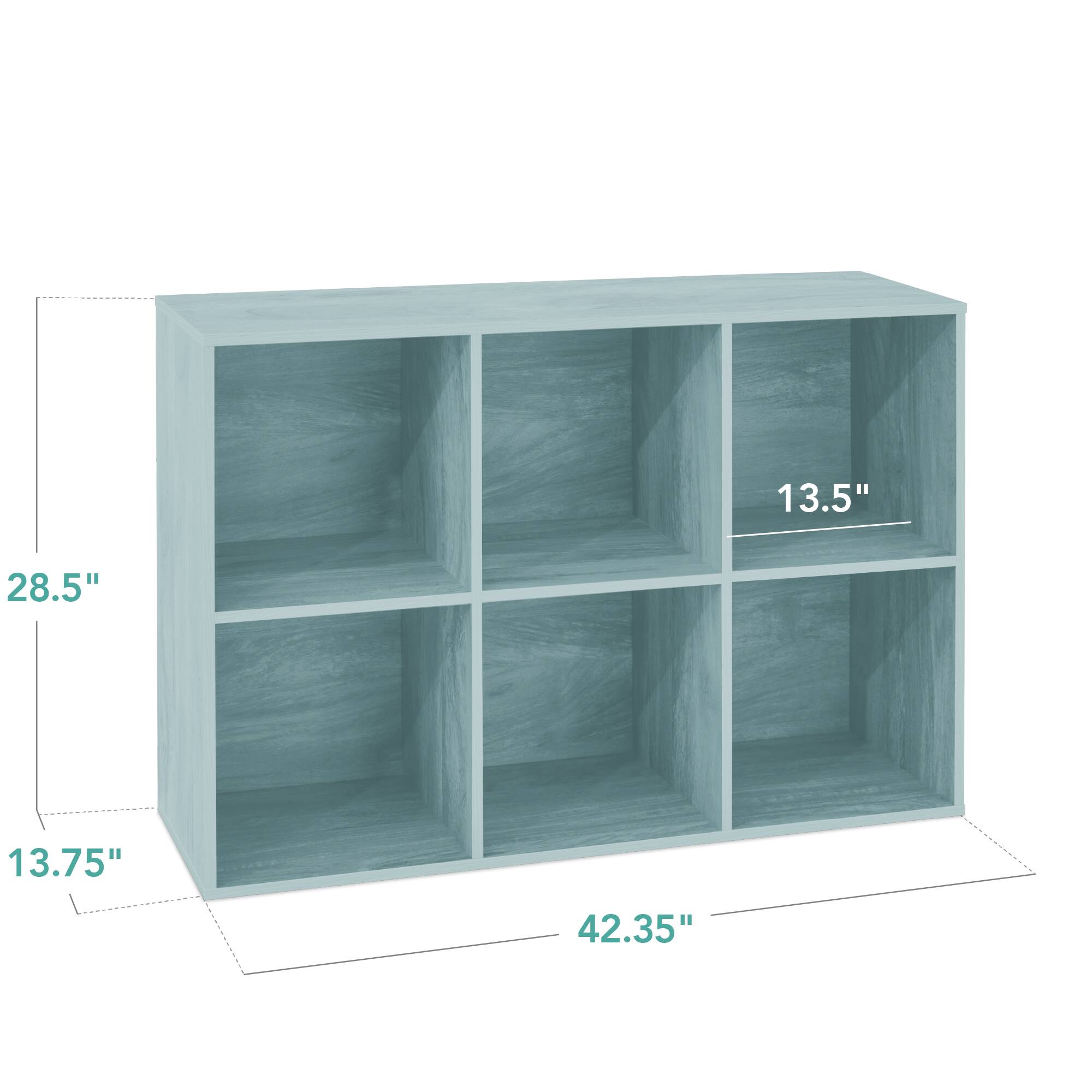 The dimensions of the shelf are:

- Height: 28.5"
- Depth: 13.75"
- Width: 42.35"
- Shelf depth: 13.5"