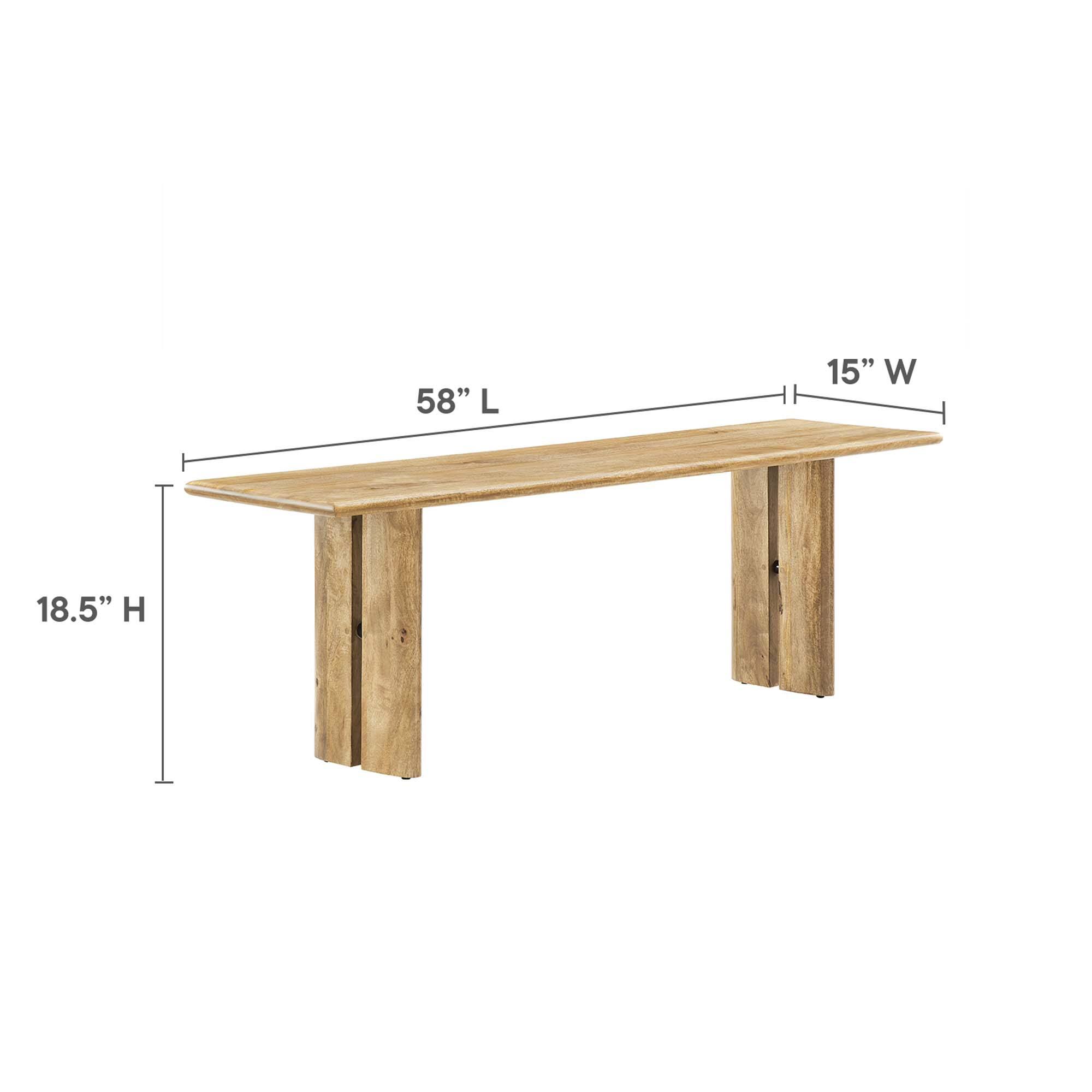 58" L  
15" W  
18.5" H