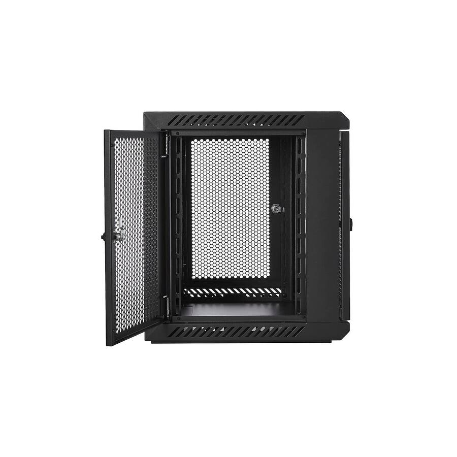 Removable Rack Panel V7 9U Rack Mount Wall Cabinet Enclosure Vented Locking Removable Cable ...