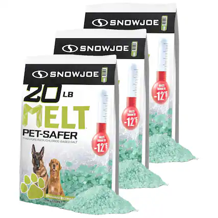 SNOWJOE 20 LB MELT PET-SAFER THAN PURE ROCK/CHLORIDE-BASED SALT MEETS DOWN TO -12°F ENHANCED WITH MELT20PET