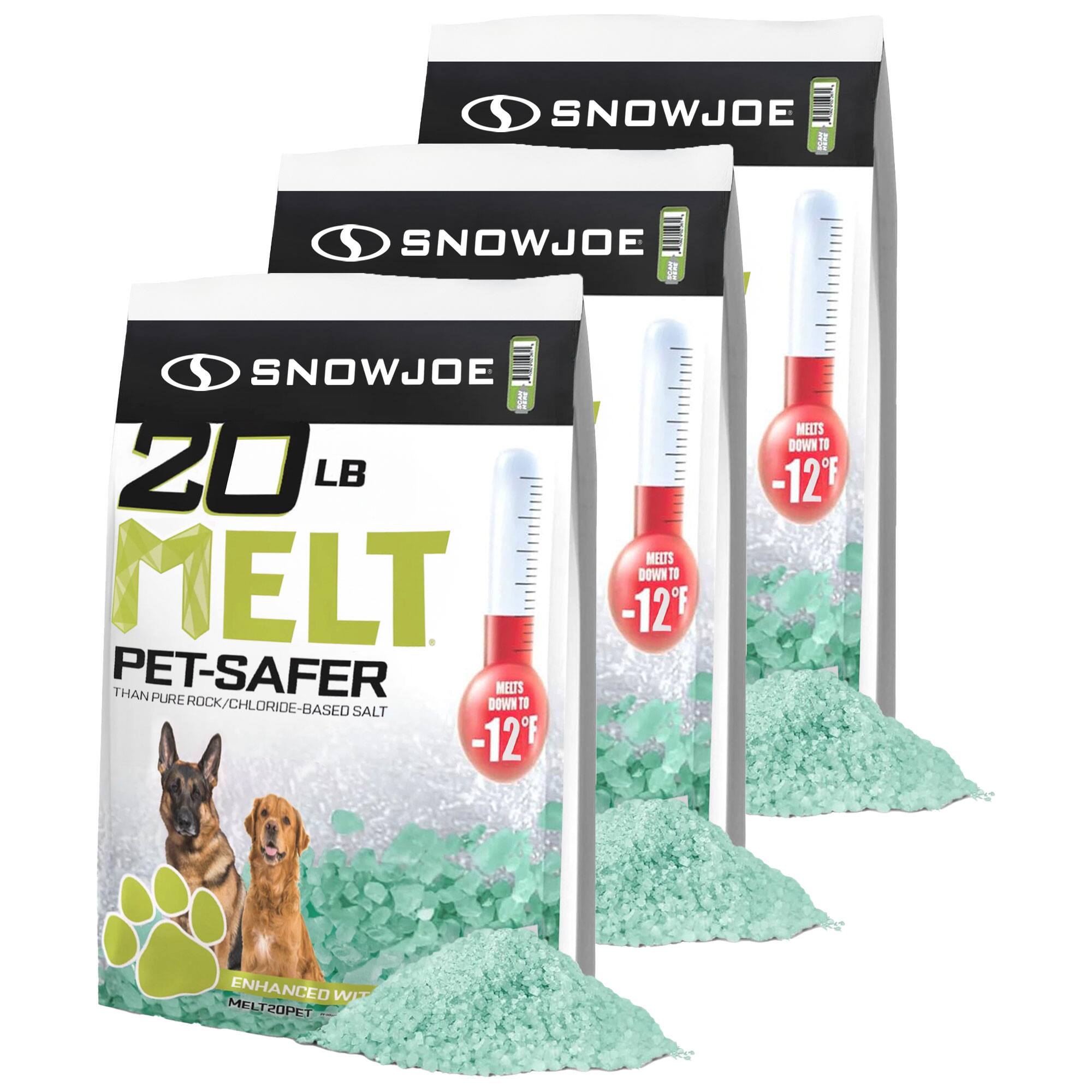 SNOWJOE 20 LB MELT PET-SAFER THAN PURE ROCK/CHLORIDE-BASED SALT MEETS DOWN TO -12°F ENHANCED WITH MELT20PET
