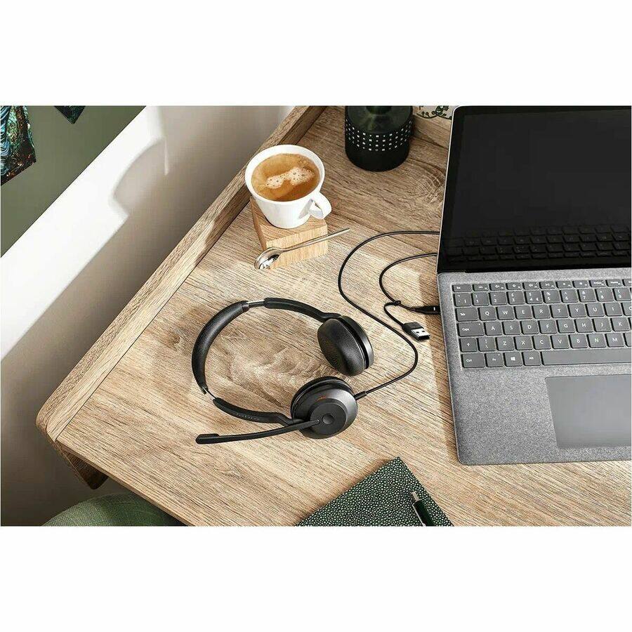 Alt View 4. Jabra - Jabra Evolve2 30 SE Stereo USB C and A Headset - Microsoft Teams Certification - Stereo - USB Type C, USB Type A - Wired - Red.