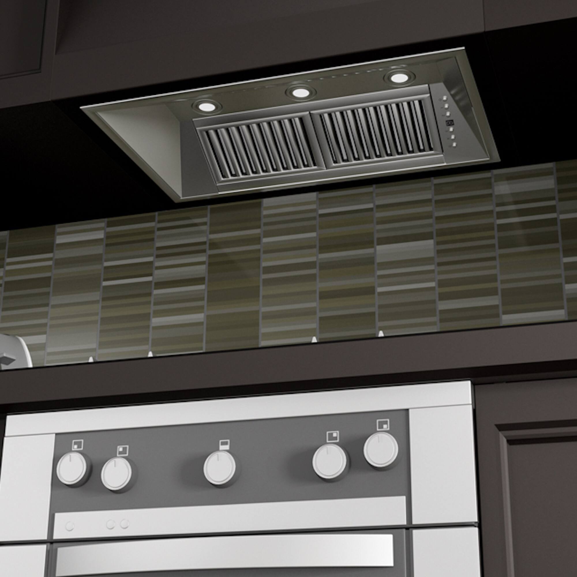 Alt View 1. ZLINE - ZLINE 40" Remote Blower Ducted Range Hood Insert in Stainless Steel (721-RD-40) - Stainless Steel.