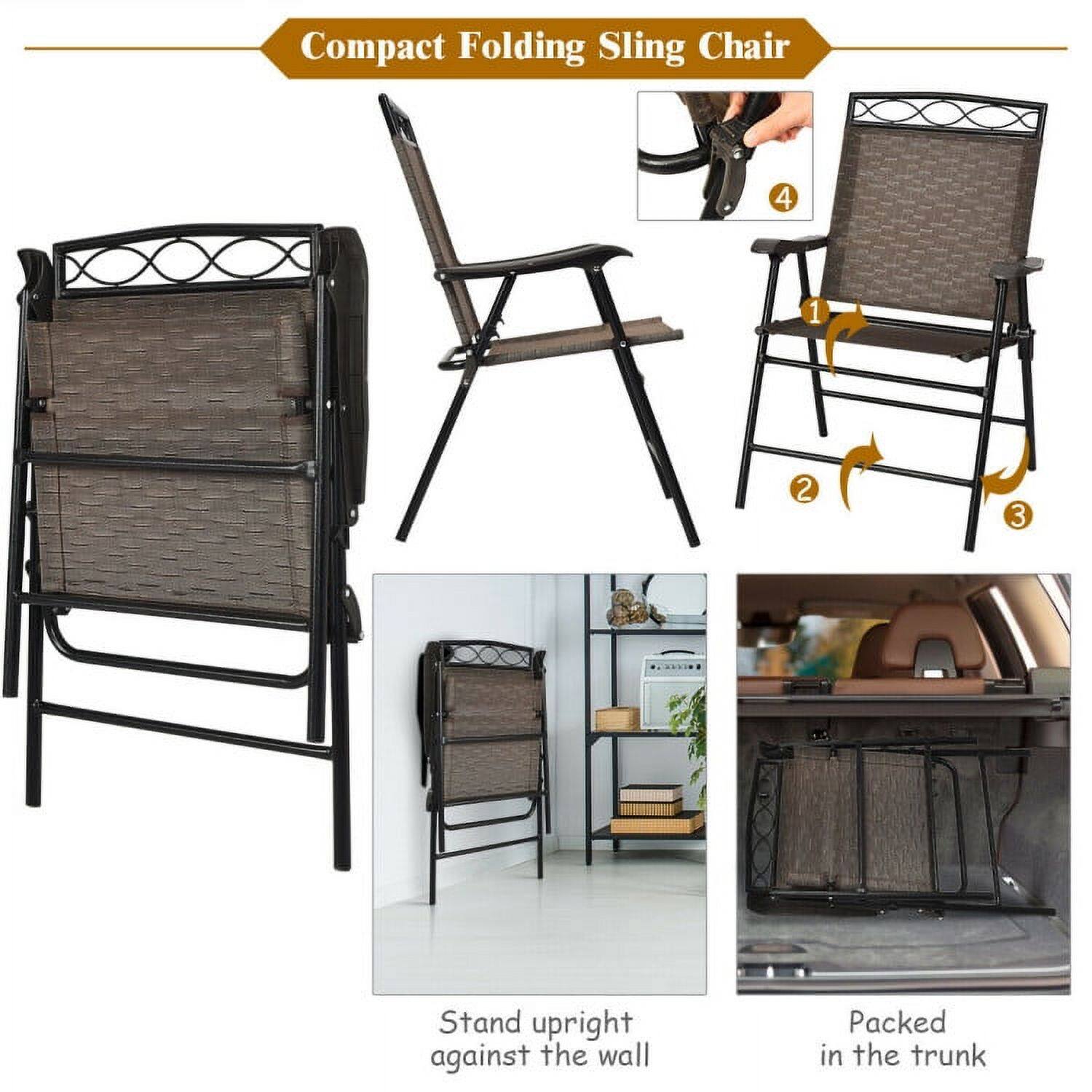 Compact Folding Sling Chair

1. Stand upright against the wall
2. Packed in the trunk