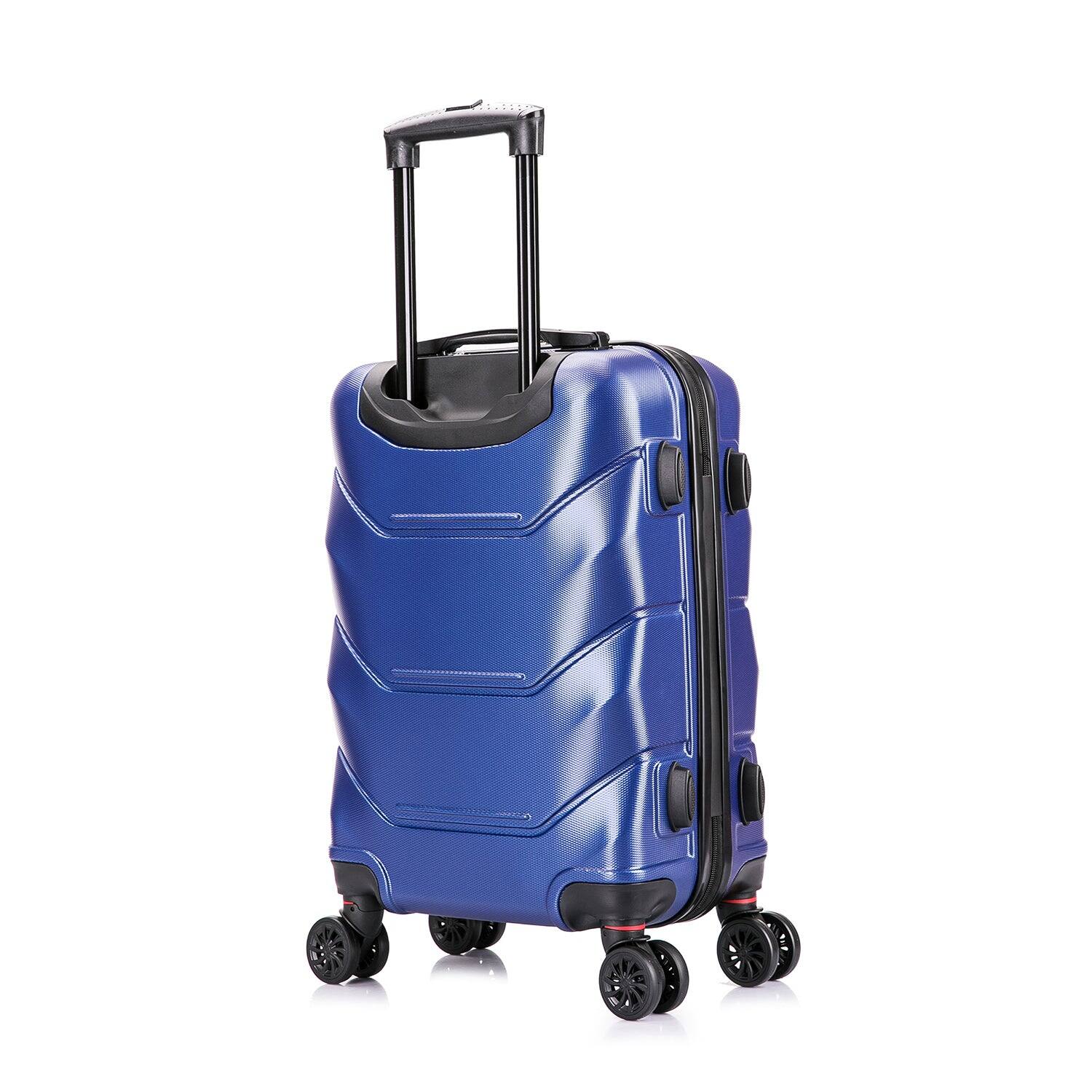 Alt View 1. DUKAP - Zonix Lightweight Hardside Spinner Luggage 20" carry-on - BLUE.