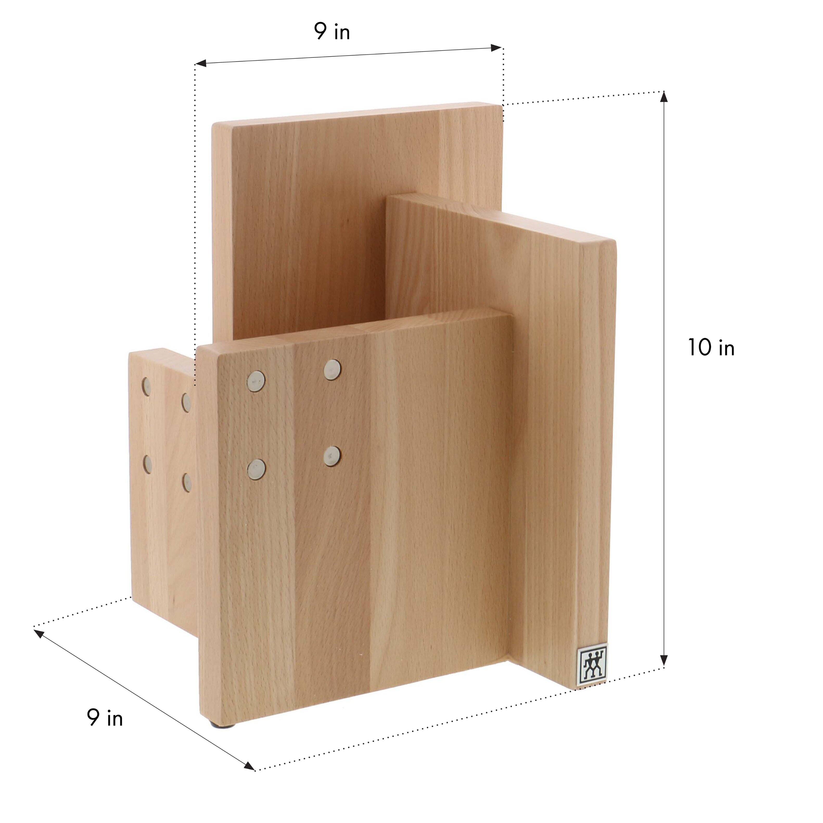 Alt View 4. ZWILLING - ZWILLING Italian Square Magnetic Knife Block - Natural Beechwood - Natural Beechwood.