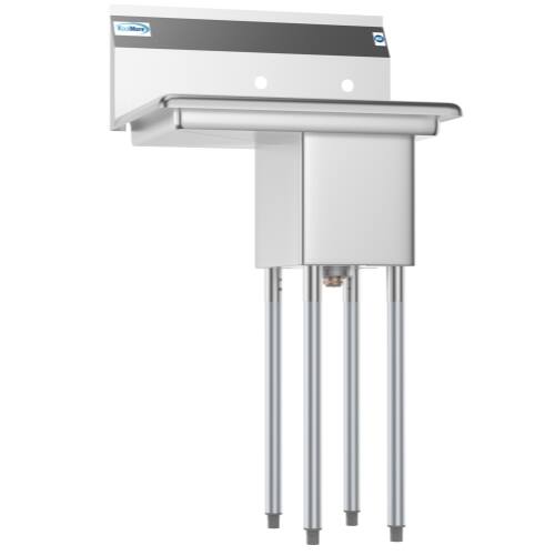 Alt View 2. Koolmore - 25 in. One Compartment Stainless Steel  Sink with Drainboard, Bowl Size 10" x 14" x 10" SA101410-12L3. - Stainless Steel.