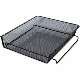 Universal - Desk Tray 1 Compartment 2.75" Height x 11.25" Width x 13" Depth Metal Mesh - Black