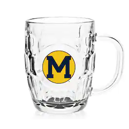 Indigo Falls - Michigan Wolverines 20oz. Dimpled Glass Mug - Multicolor