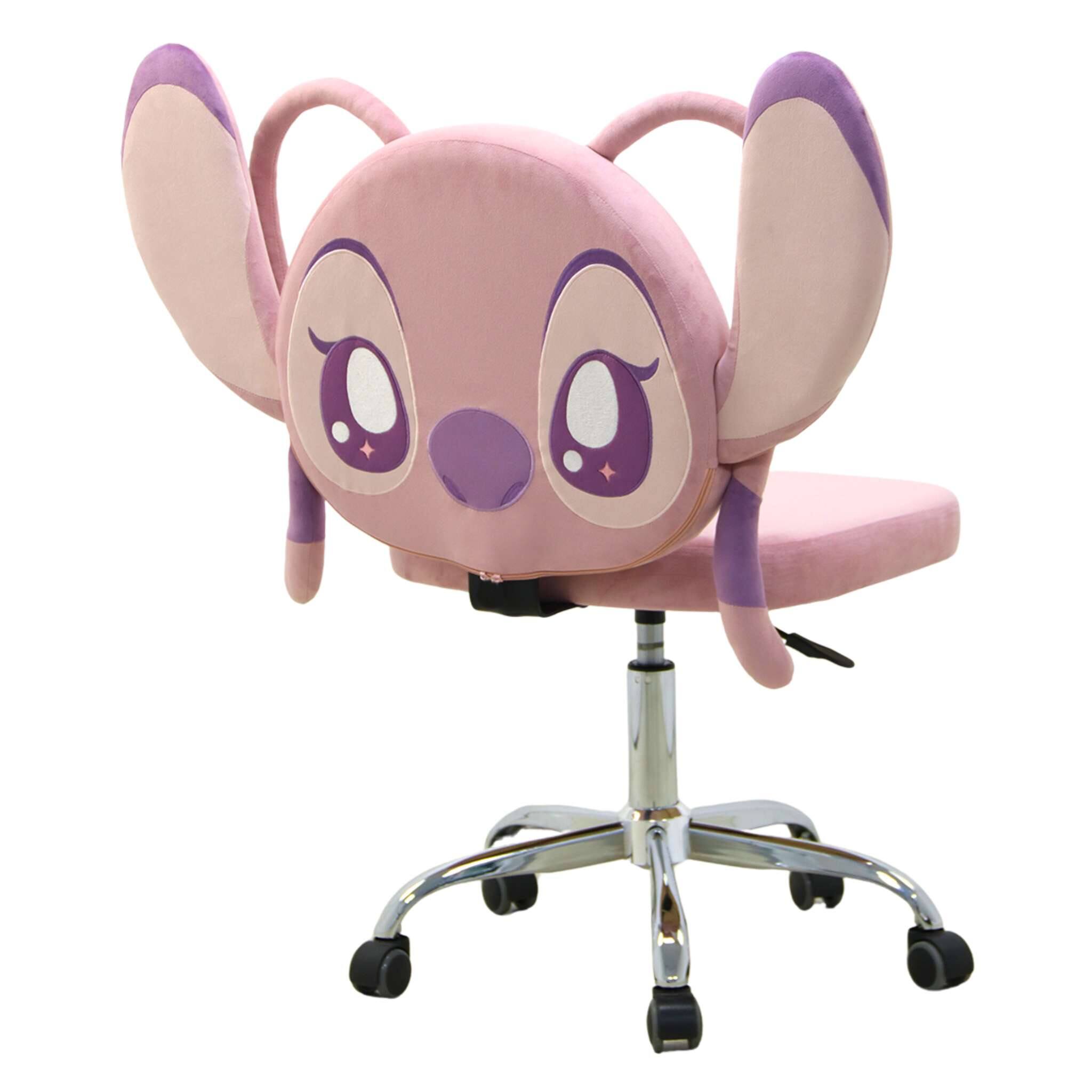 Angle. Impressions Vanity Co. - Angel Swivel Vanity Chair - Pink.