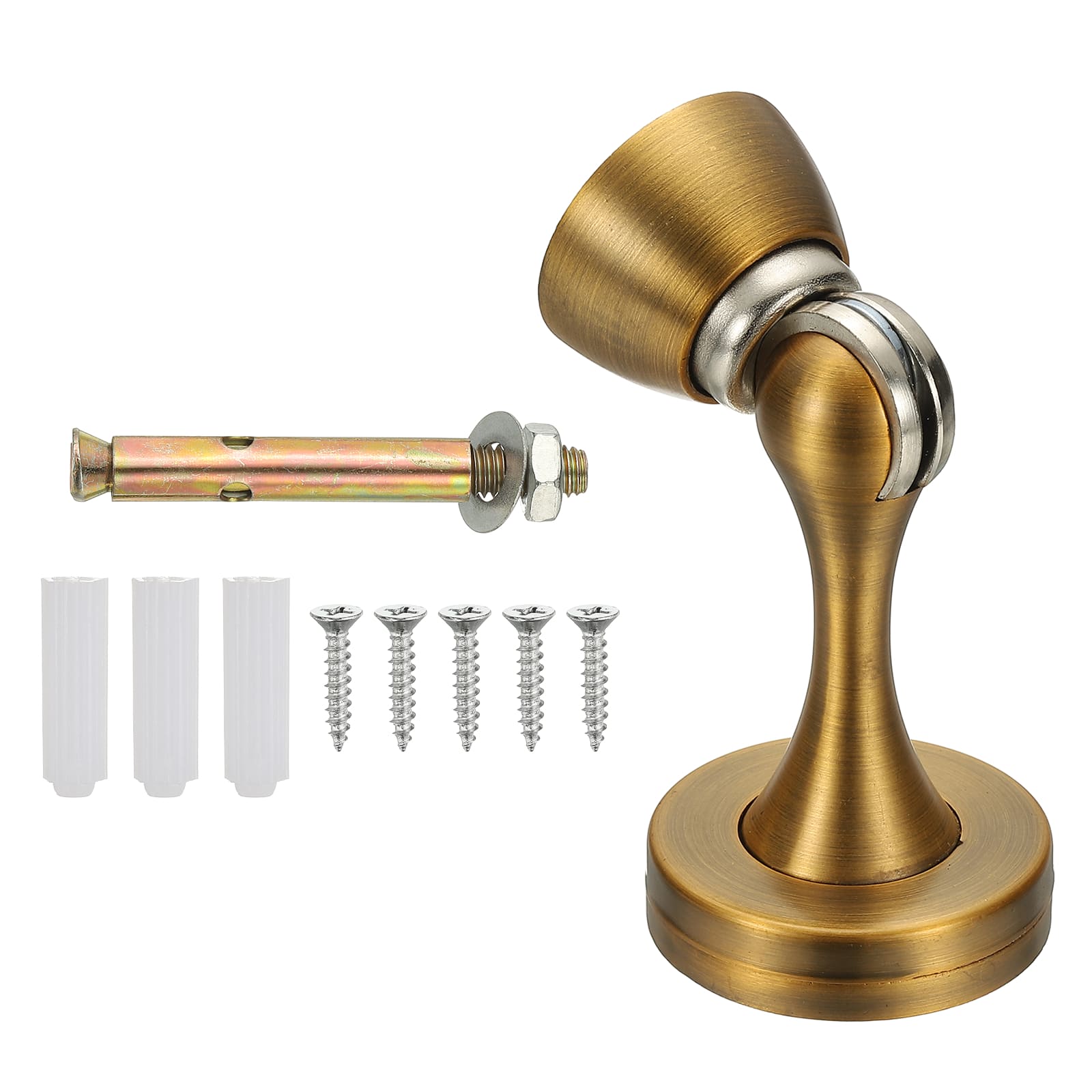 Unique Bargains - High-Quality Magnetic Door Stopper with Screws, Wall Protector for Home Office Floor Mounting, Durable & Strong - Yellow Bronze price history on PriceWatchPro