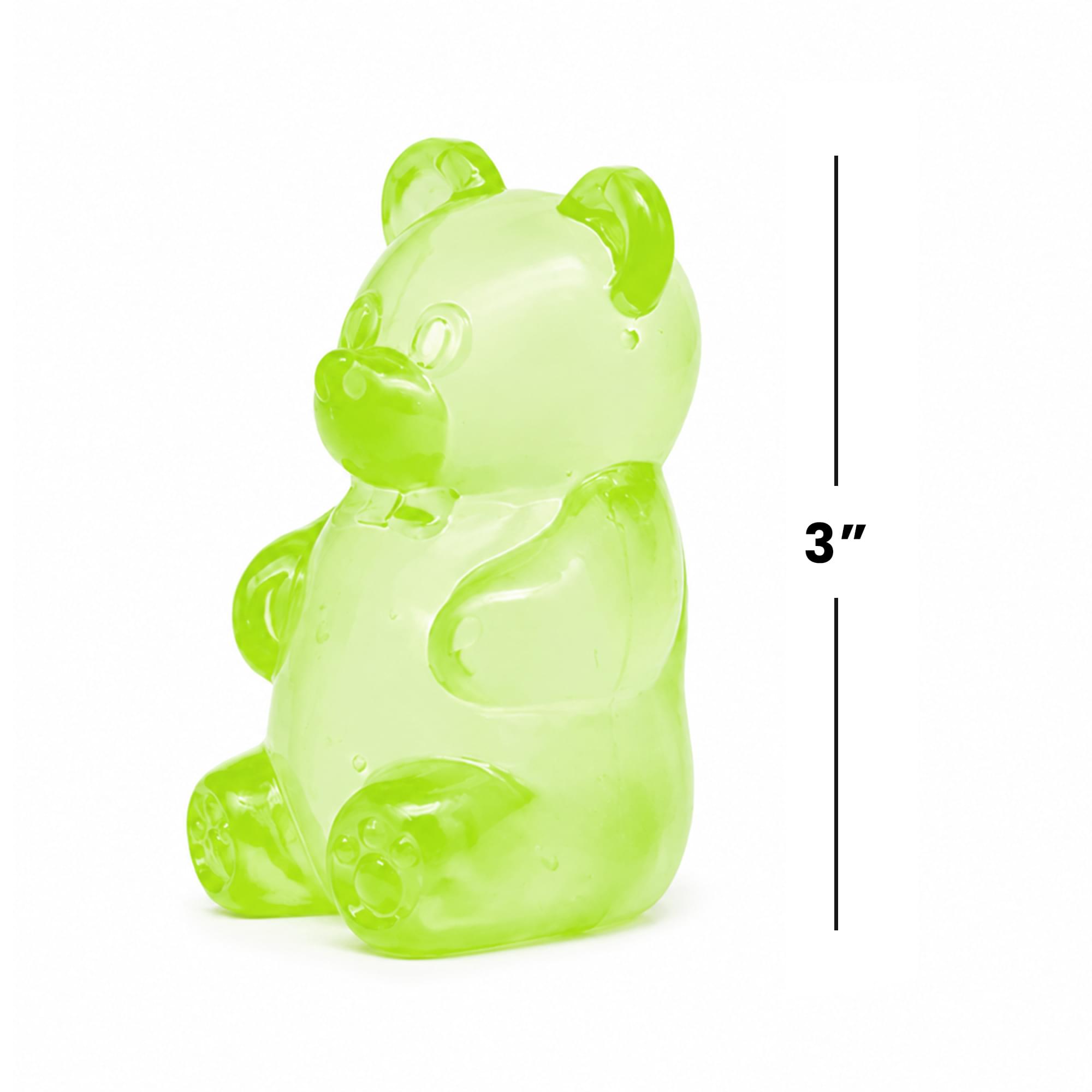 Alt View 1. Puka Creations - Squishy Bear 3-Inch Stress Reliever | Green - Green.