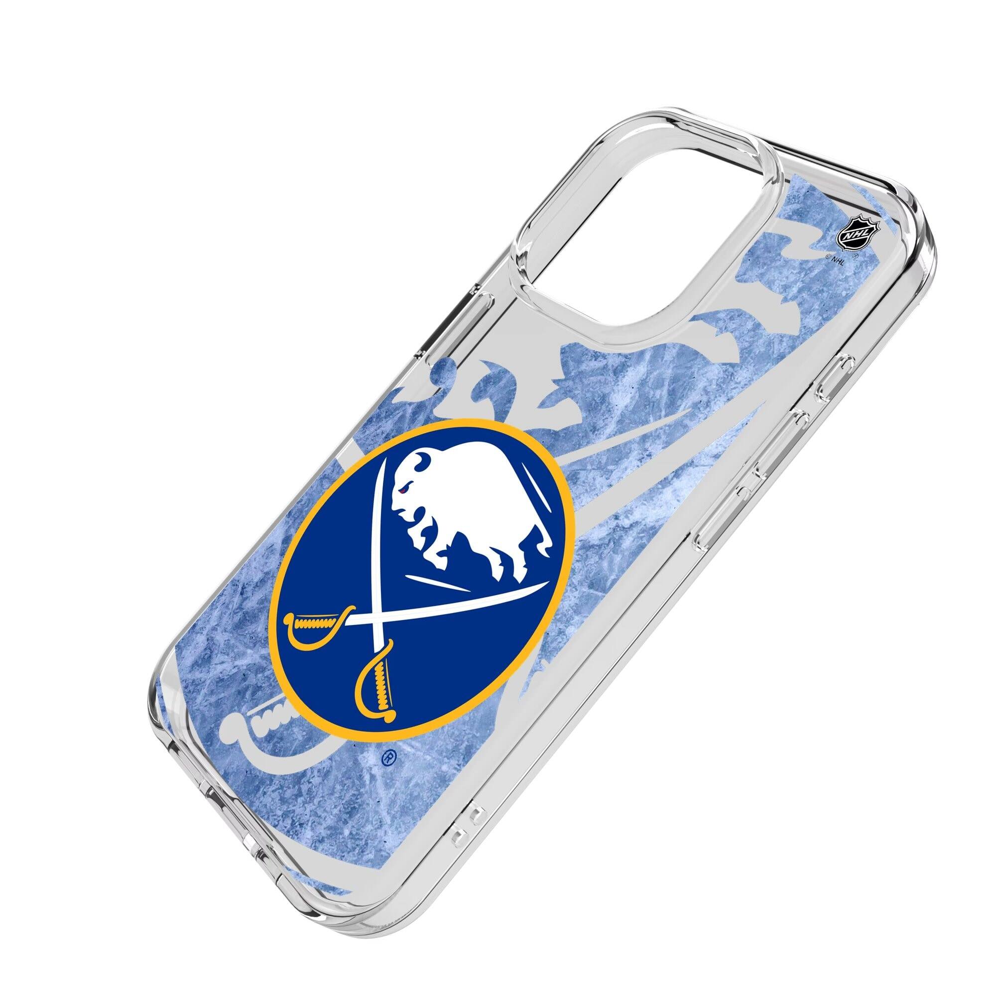 Alt View 1. Keyscaper - Buffalo Sabres iPhone Clear Ice Case - 13 mini - Multicolor.