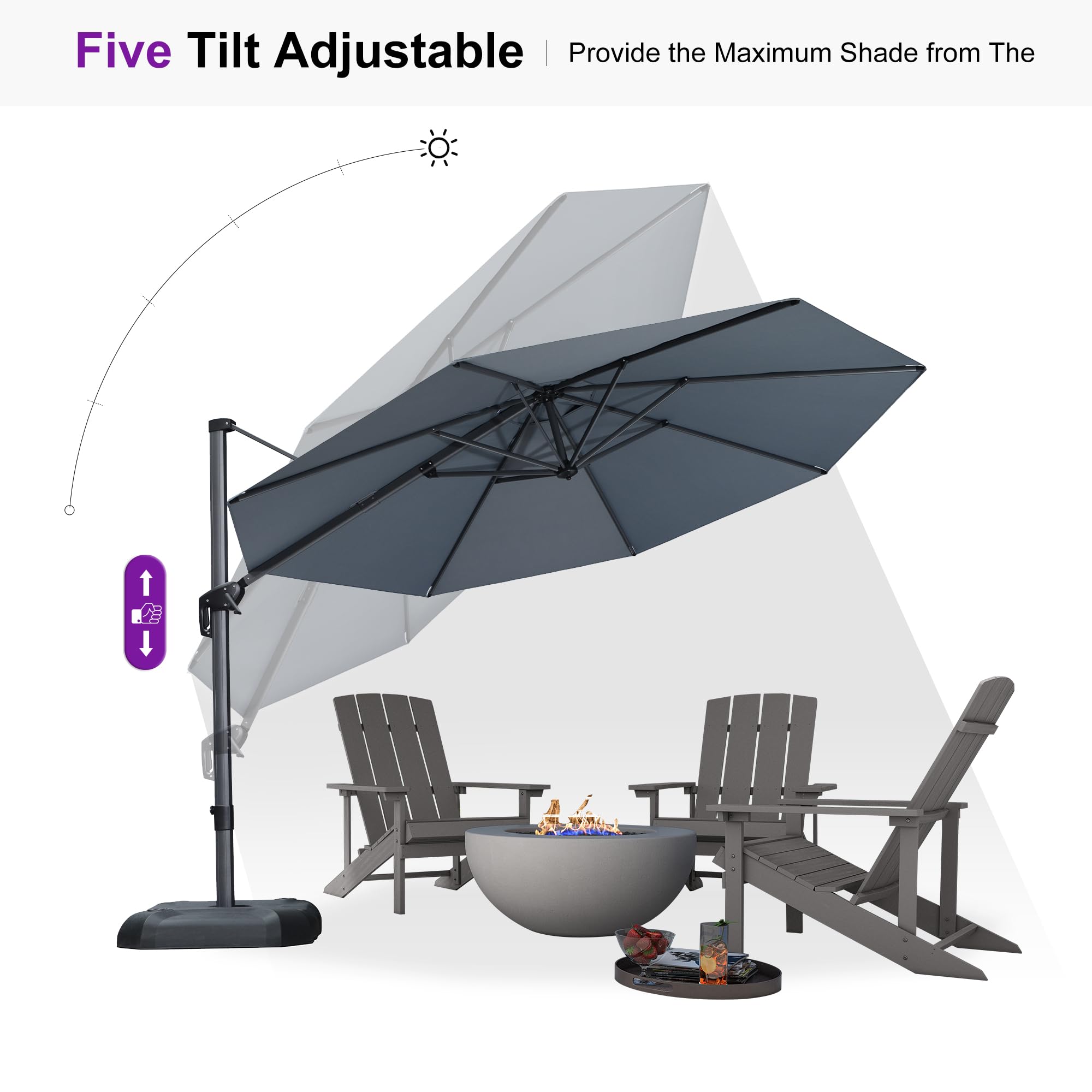Five Tilt Adjustable | Provide the Maximum Shade from The Sun