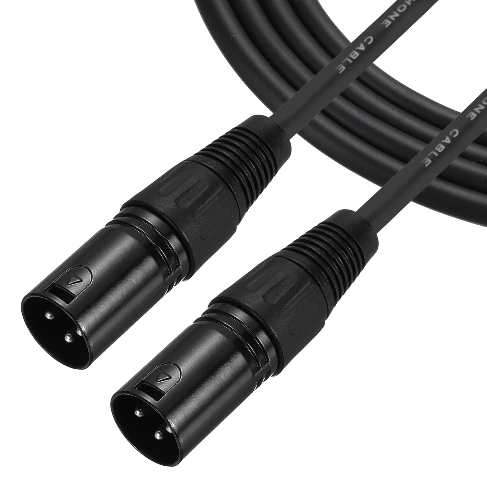 Unique Bargains - 3 Pin XLR Male to Male Mic Cable for Stage Studio PA Systems - Black