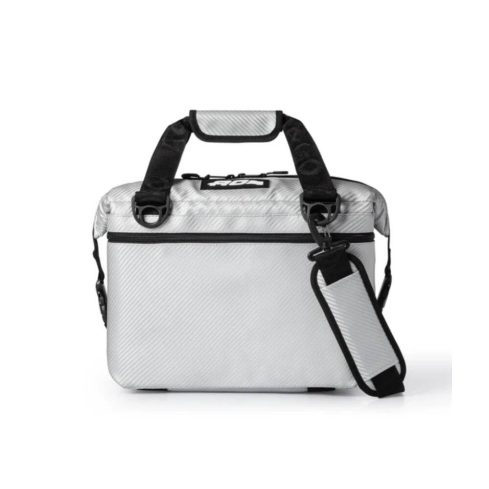 Front. AO Coolers - AO Coolers Carbon Series Leakproof 12 Pack Cooler (Silver) for Food and Drinks - Silver.