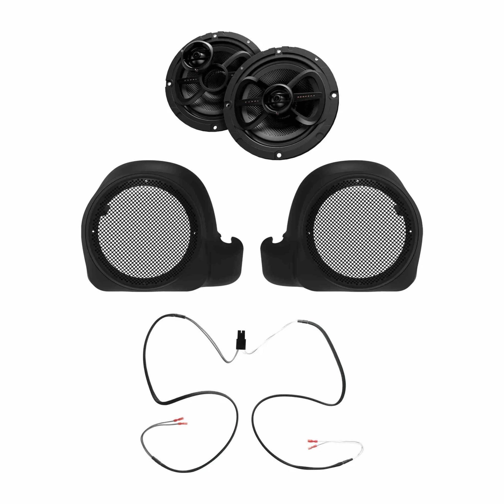 Alt View 10. Infinity - INFINITY PERFECTTCKIT 2 Speaker plug n play Add On kit for 2014 up Harley Davidson for Lower fairing With Twin Cooled En - Black.