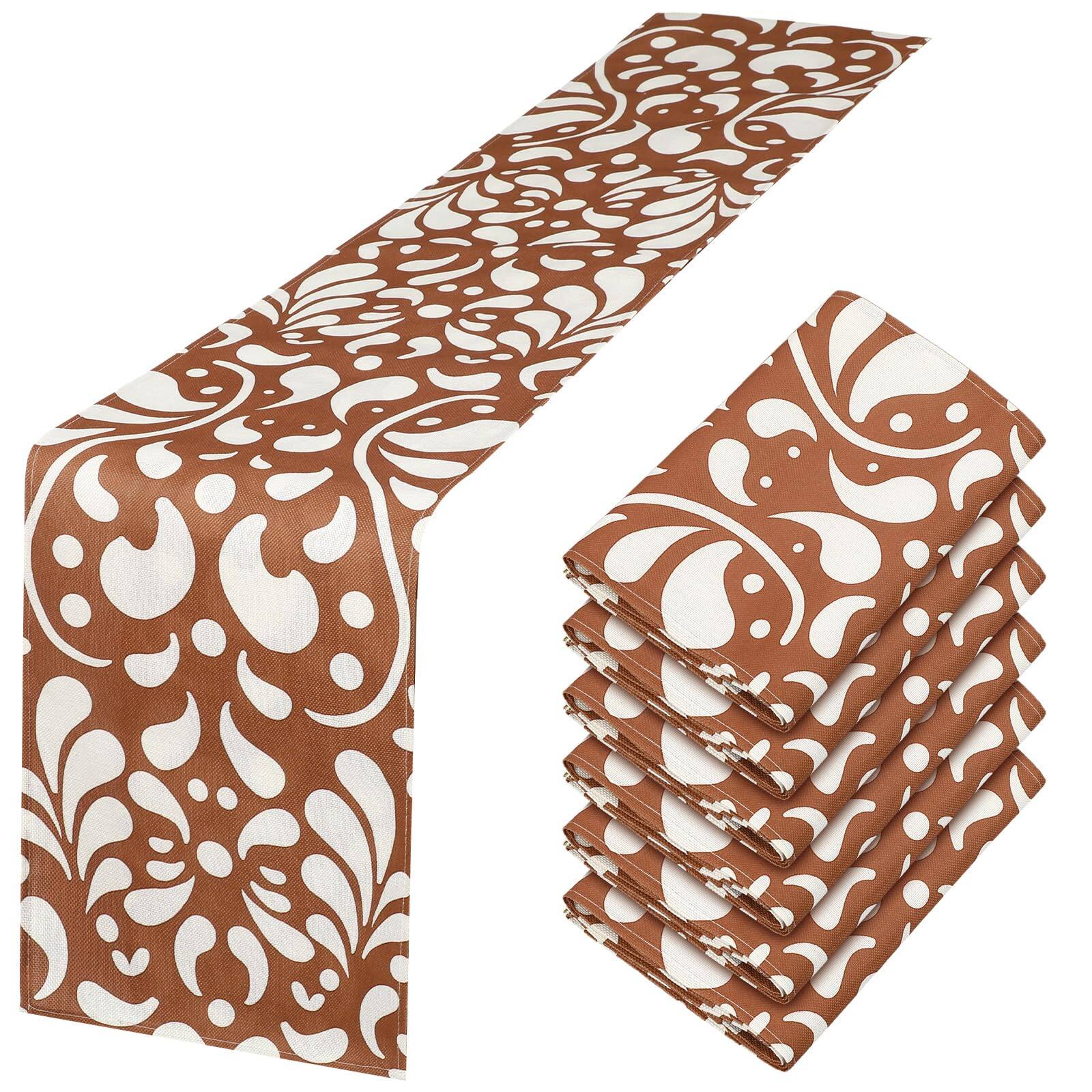 Dapper Styles - 6 Talavera Table Runner '' Cielito Lindo Shower Party Decoration Mexico Home Decor Traditional Cinco De May - Brown