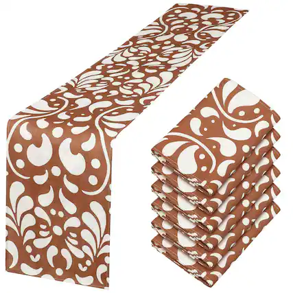 Front. Dapper Styles - 6 Talavera Table Runner '' Cielito Lindo Shower Party Decoration Mexico Home Decor Traditional Cinco De May... - Brown.