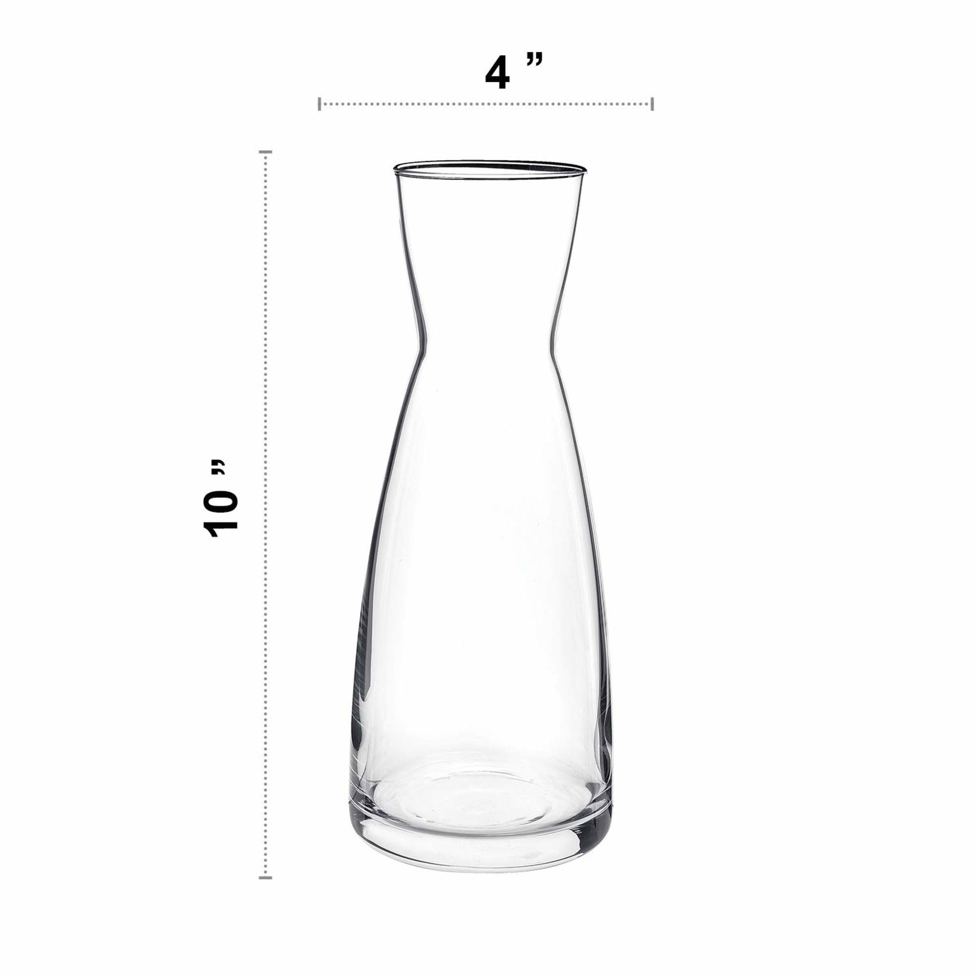 Angle. Bormioli Rocco - Bormioli Rocco Ypsilon Glass Carafe, 36.5 Oz Wide Mouth Inverted Cone Jug - Clear.