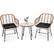 Front. Costway - 3PCS Patio Rattan Bistro Set Coffee Table Armchair Garden Cushion - Black.