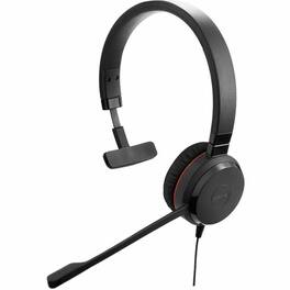 Jabra - Evolve 20SE UC Headset - Mono - USB Type C - Wired - 32 Ohm - 150 Hz to 7 kHz - On-ear - Monaural - Ear-cup - 3.94 - Red