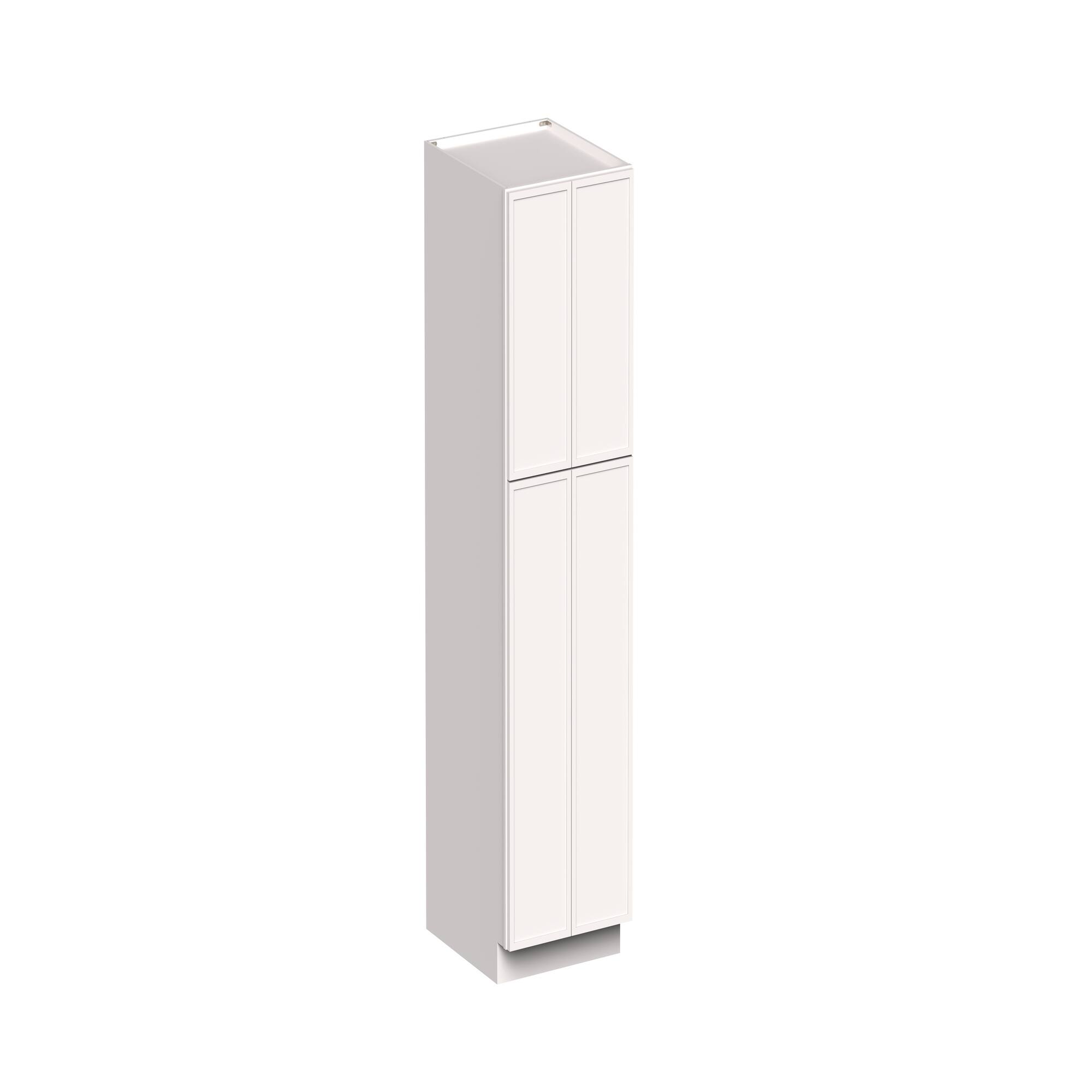 Angle. Boyel Living - 24-in W x 84-in H x 27-in D Slim Shaker RTA Kitchen Pantry Tall Cabinet with Soft-Close - Snow White.
