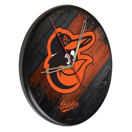 Holland Bar Stool Co. - Baltimore Orioles 13" Solid Wood Clock - Multicolor