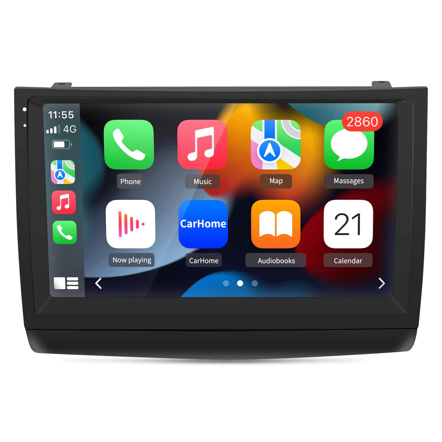 Junsun - For Toyota Prius 2003-2009 9" 4+64GB CarPlay Android 15 8 Core Car Stereo Radio GPS Navi WIFI RDS DSP SWC BT FM - Black
