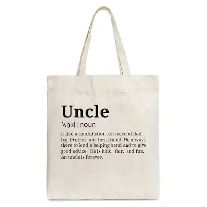Uncle
ˈänkl | noun
is like a combination of a second dad, big brother, and best friend. He always there to lend a helping hand and to give good advice. He is kind, fair, and fun. An uncle is forever.