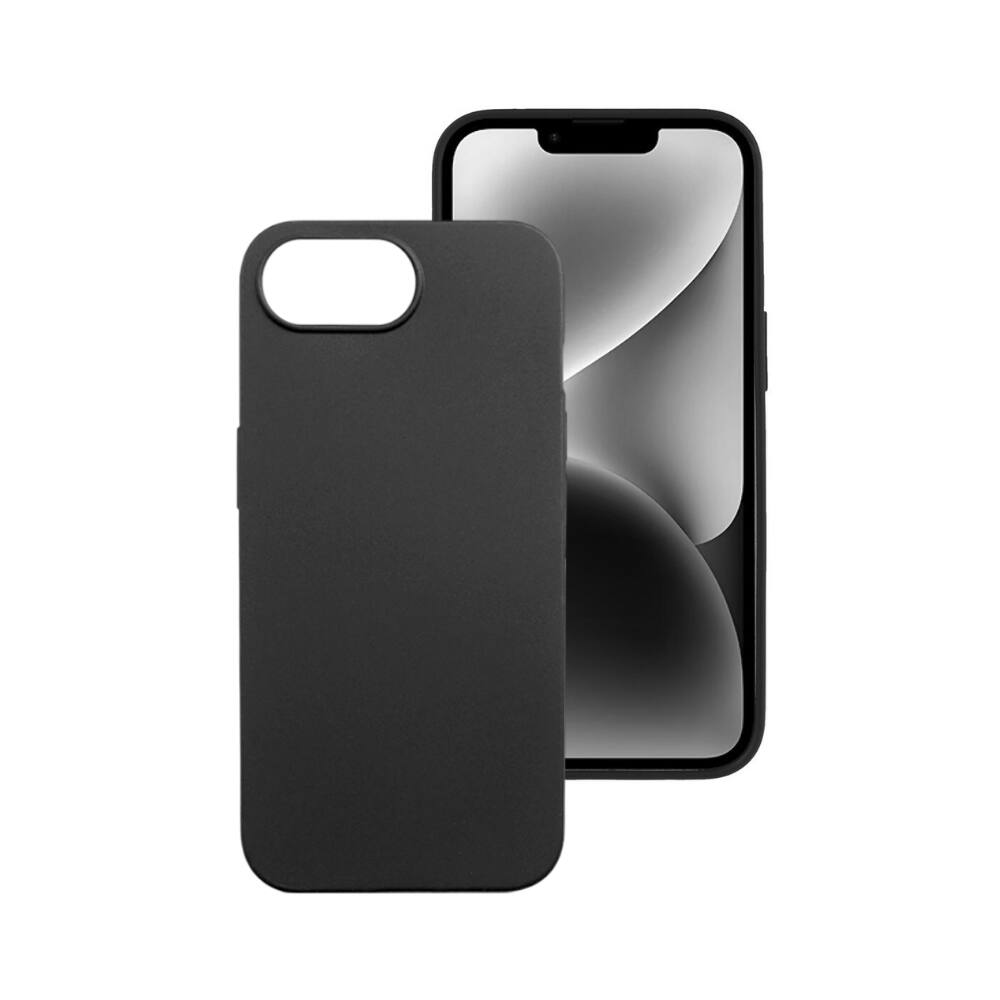 Alt View 4. Qixxronics - Qixxronics for iPhone 16e Silicone Case Shock-Absorbent Slim Protective Phone Cover (Black) - Black.
