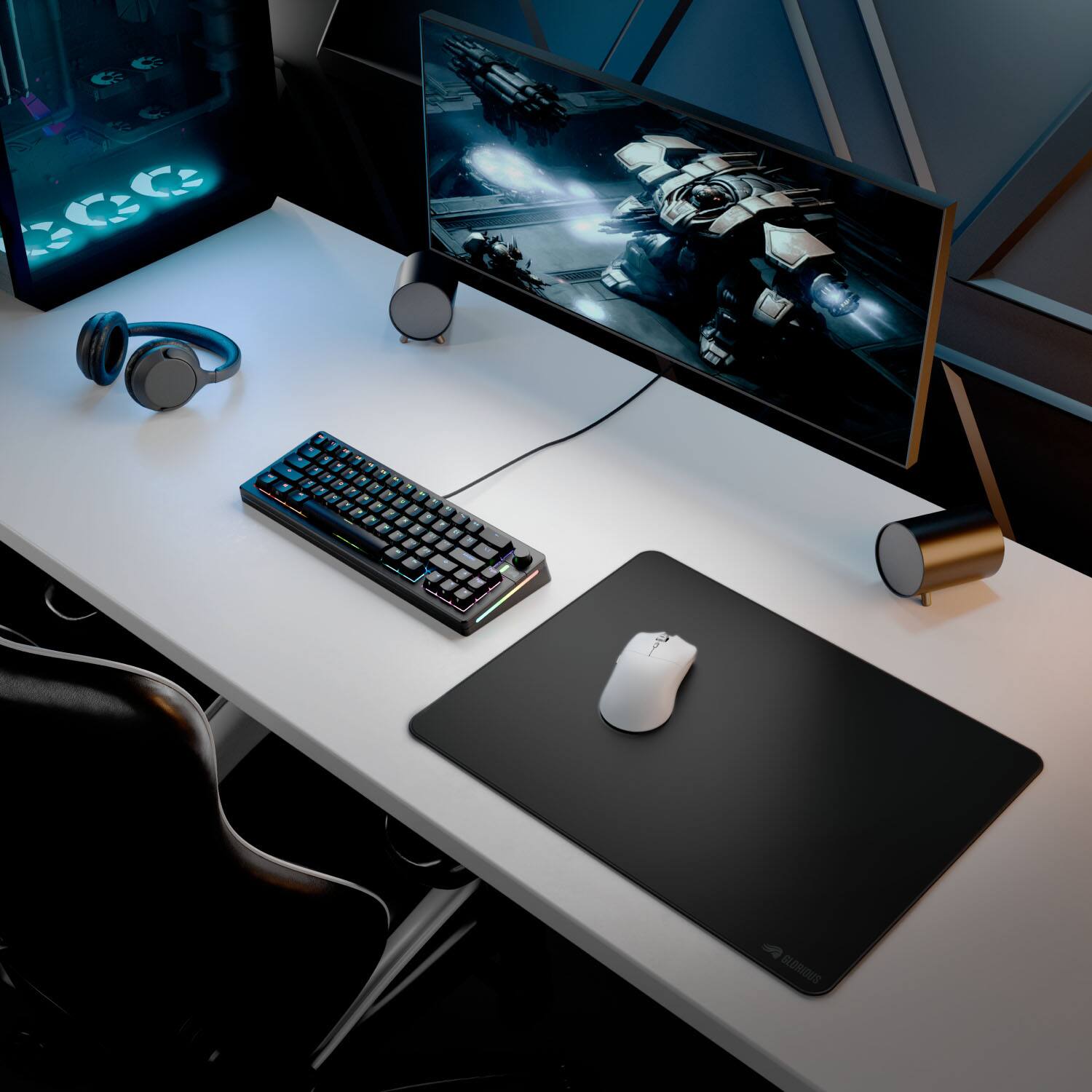 Alt View 21. Glorious - GMP 2 Stitched Edge Cloth Gaming Mouse Pad with Spill-proof Surface (XL) - Black.