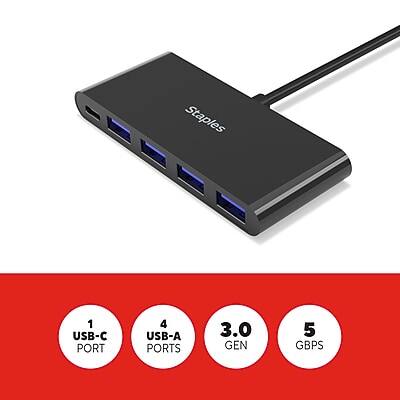 Staples  
1 USB-C Port  
4 USB-A Ports  
3.0 Gen  
5 GBPS