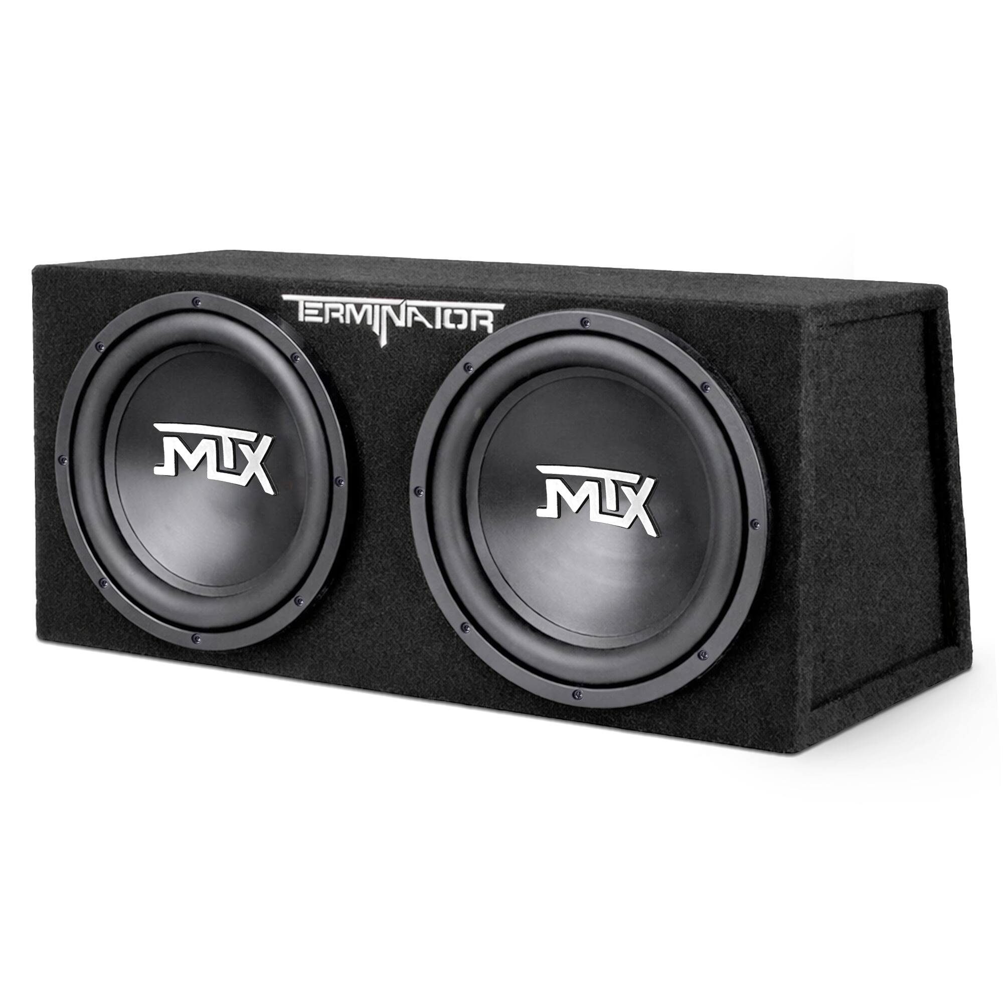 MTX - TNE212D 12-Inch 1200-Watt Car Audio Dual Loaded Subwoofer Box Enclosure - Black