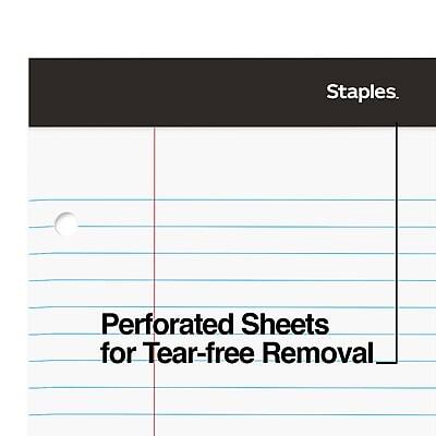 Staples.  
Perforated Sheets for Tear-free Removal