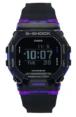 Casio - G-Shock G-Squad Digital Smartphone Link Resin Strap Quartz GBD-200SM-1A6 200M Men's Watch - Black