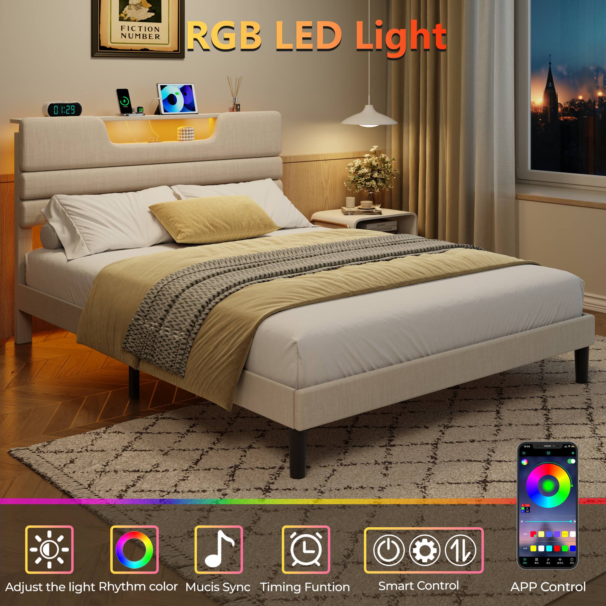FICTION NUMBER RGB LED Light

1:29

Adjust the light Rhythm color Music Sync Timing Function

Smart Control

APP Control